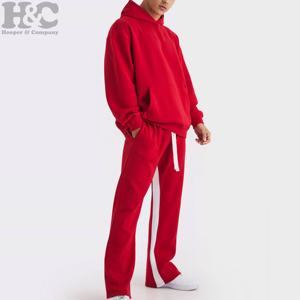 Chándal de Invierno para Hombre de Alta Calidad, 100% Algodón, Ligero, Transpirable, con Cintura Elástica y Capucha, Diseño Sólido - Product Image 2