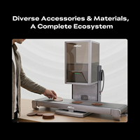 Imprimante UV et graveur laser Creality Falcon T1 pour petites entreprises, studios, cadeaux personnalisés, acrylique, bois, MDF, papier, cuir, AI LAS