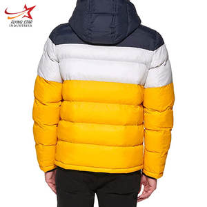 Chaqueta acolchada de invierno para hombre de alta calidad con cuello levantado y colocación de logotipo frontal resistente al agua personalizada de alta calidad - Product Image 5