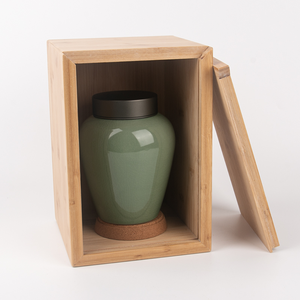 โกศเผาศพไม้ไผ่ธรรมชาติสำหรับขี้เถ้าของมนุษย์สไตล์มินิมอล - Product Image 5