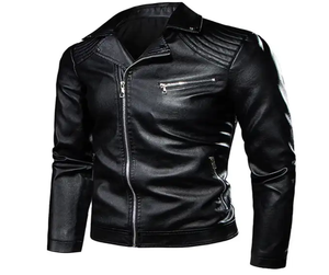 Veste en cuir PU de mode d'hiver pour hommes - Product Image 2