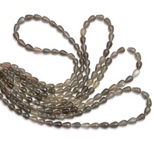 Piedras de luna grises AAA de 5x8mm-7x10mm, cuentas de briolette en forma de lágrima, piedras de luna naturales semipreciosas, gotas facetadas sueltas para joyería. - Product Image 4