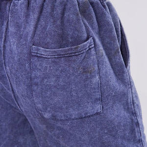 Pantalones cortos de buen lavado ácido de tela para hombres, último diseño, servicio OEM pesado, pantalones cortos transpirables con cordón en la cintura para hombres - Product Image 5