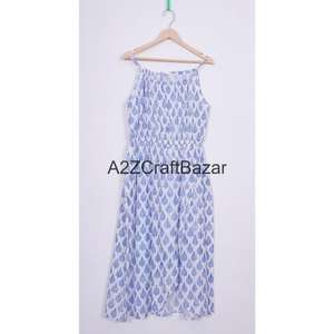 Vestido de Verano Corto sin Mangas con Cuello en V, Estilo Bohemio, Informal, de Punto, Lavable, de Algodón, con Estampado Floral y Bolsillos - Product Image 5