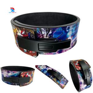 Palanca de elevación de potencia 13mm Anime cuero de vaca grueso de alta calidad antideslizante soporte trasero gimnasio culturismo cinturón - Product Image 1