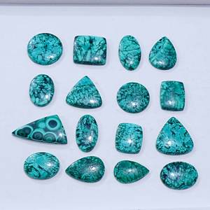 Pierre précieuse naturelle en malachite la plus vendue, cabochon naturel en pierre précieuse en vrac pour la fabrication de bijoux en provenance d'Inde - Product Image 4