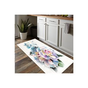 Tapis de cuisine en PVC à motif de rose antidérapant pour sol de cuisine en cuir lavable pour le salon - Product Image 1