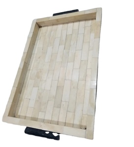 Luxury Modern Rectangular <b>Wooden</b> <b>Tray</b> – Serving <b>Tray</b> for Kitchen Decor, Coffee Table & Party Accessories - Product Image 1