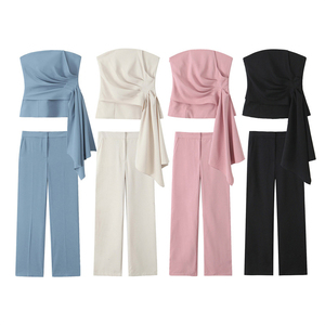 Confortable jambe large pantalon décontracté respirant vêtements pour femmes 2025 début automne nouveau polyvalent taille haute de haute qualité - Product Image 2