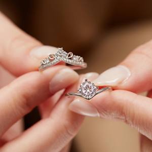 Customizable Vintage Wedding <b>Ring</b> <b>Set</b> 18K Solid Gold With Moissanite Diamond Band <b>for</b> <b>Women</b> - Product Image 5