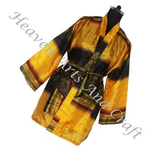 KS005 Beachwear <b>Vintage</b> Sari Kimono Short Manufacturer of Beachwear <b>Vintage</b> Sari Kimono Short <b>Cardigan</b> <b>Vintage</b> Sari Kimono Short - Product Image 3