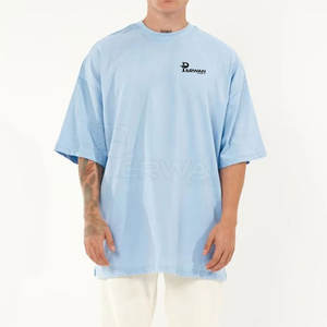 เสื้อยืดแฟชั่นโอเวอร์ไซส์ผ้าคอตตอนสำหรับผู้ชายทรงหลวมดีไซน์ตามสั่งสำหรับใส่ในชีวิตประจำวัน - Product Image 4