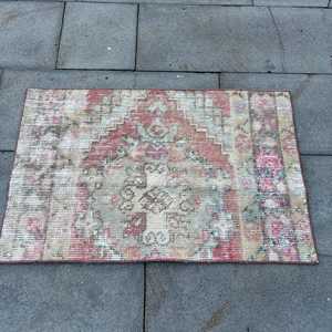 Tapis vintage 1,8x2,8 pieds, petit tapis turc, tapis oriental rouge brun - Product Image 3