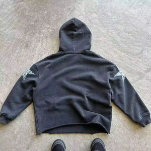 เสื้อฮู้ดของผู้ชายผ้าฟลีซผ้าฝ้าย100% บ็อกซี่เกรดดีพิมพ์ลายวินเทจสำหรับฤดูหนาว - Product Image 2