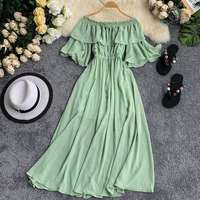 Robe à manches longues pour femmes Haute qualité 2023 Newest Simple Design Fashion Casual Style Slim Fit V Neck Long Sleeves Solid