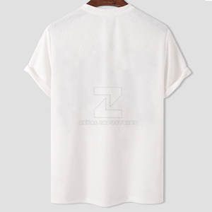 T-shirts pour hommes de haute qualité avec logo personnalisé, 100% coton, écologiques, respirants, col rond, manches courtes, vente en gros - Product Image 2
