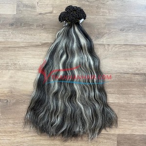 Precio al por mayor Natural ondulado U Tip Extensiones de Cabello 100% cabello humano mejor calidad fácil de aplicar muy sedoso sin enredos gran stock - Product Image 2