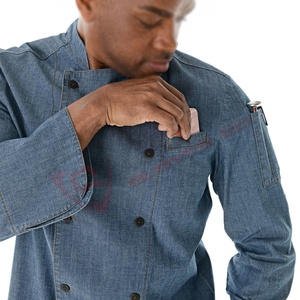 Vintages-Styles Denims-jeans Hommes Manteaux de chef à manches longues Uniformes & Vestes - Product Image 5