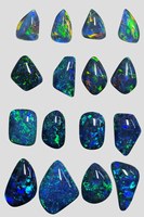 Opale australienne synthétique doublette, pierre précieuse en vrac, qualité excellente, rare, multicolore, avec anneaux de feu brillants, pour pendentifs et boucles d'oreilles