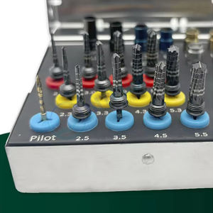 Kit de 21 Piezas de Fresas para Implantes Dentales Eléctricos, Sistema de Obturación, Fresas de Osseodensificación, Instrumentos Quirúrgicos de Acero Inoxidable Negro - Product Image 6