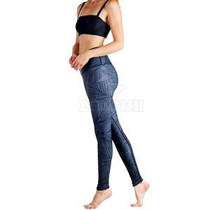 Active Fitness Yoga Leggings Control de barriga Pantalones de yoga 100% Algodón Gimnasio Ropa deportiva Leggings para mujeres - Product Image 5
