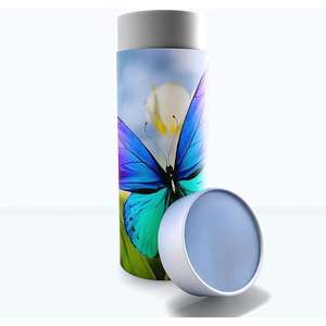 Urne humaine imprimée de fleurs biodégradables cercueil funéraire de rivière d'eau extérieure cendres de crémation cercueil urnes de crémation - Product Image 4