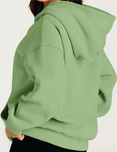 Jerseys de lana de gran tamaño de punto con estilo para mujer, elementos esenciales acogedores de otoño/invierno con sudaderas con capucha bordadas, sudaderas con logotipo frontal - Product Image 4