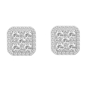 Moissanite Stud <b>Earrings</b> Girls 925 Sterling <b>Silver</b> Round Cut Moissanite Diamond Mossanite Women <b>Men</b> Ear Stud - Product Image 6
