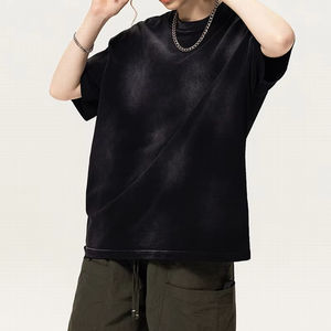 เสื้อยืดผ้าฝ้าย100% ของผู้ชายแบบสั่งทำแห้งเร็วโอเวอร์ไซส์ลายพระอาทิตย์ตกกราฟิค Ringers วินเทจซักได้สไตล์ยาว - Product Image 2