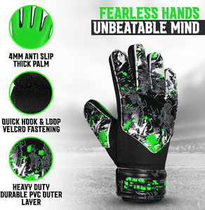 Gants de gardien de but professionnels antidérapants respirants à doigts entiers en latex avec fermeture à scratch pour la protection au football - Product Image 2