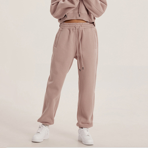 High Quality Women's 100% Cotton Sweatpants Streetwear <b>Drawstring</b> Pant Customized Logo Printing Breathable OEM Women's <b>Trouser</b> - Product Image 2