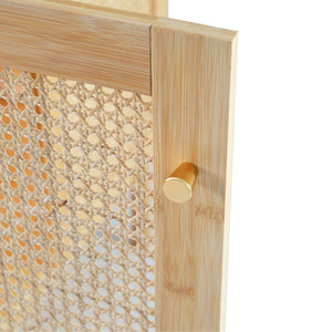 Tocador de baño de bambú natural moderno, MDF y material de madera, diseño exquisito con amplio almacenamiento para sala de estar o uso doméstico - Product Image 4