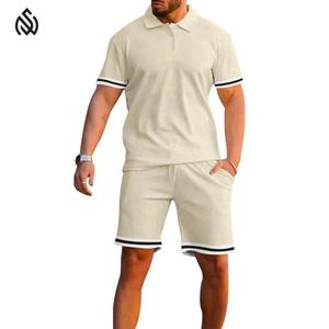 ชุดกีฬาวิ่งจ๊อกกิ้งชุดกางเกงขาสั้นทรงปกติคุณภาพระดับพรีเมียมชุดออกกำลังกายชุดเสื้อโปโลผู้ชายใส่สบายชุดแฝด - Product Image 5