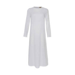 Robe de dessous simple et ample en coton blanc - Product Image 1