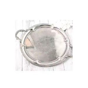 ถาดเสิร์ฟอลูมิเนียมทรงกลมสไตล์วัสดุหล่อทนทานและเชื่อถือได้ถาดถือน่าดึงดูดสำหรับการใช้งานร่วมกัน - Product Image 3