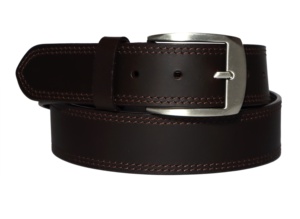 High Quality Men's Handmade Black and Brown Genuine Leather Polo Belt Economical Price Direct Factory OEM Customizable - Product Image 3