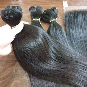 100% Vierge Vietnamien Remy Extensions de Cheveux Super Double Os Droite 8-32 pouces Cheveux Tissage En Gros Prix - Product Image 1