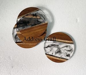 Eco-Material Wood Resin <b>Coaster</b> Table Mats and Pads Decorative Wood and Marble <b>Drinking</b> <b>Coasters</b> Tea Cup <b>Coaster</b> Kitchenware Use - Product Image 5