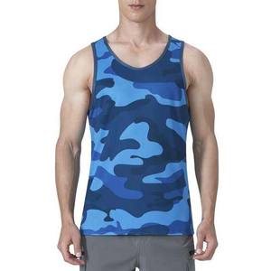 Custom Wholesale High Quality 100% Polyester Quick Dry Lifting Muscle Training Fitness Gym <b>Singlet</b> <b>for</b> <b>Men</b> - Product Image 2