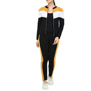 OEM logotipo personalizado Panel frontal estilo mujer Joggers mujer 2 piezas chándal venta al por mayor Jogger Sudadera con capucha chándal 100% algodón - Product Image 1