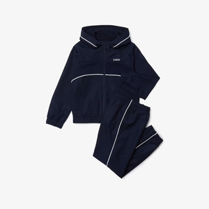 Nueva ropa deportiva con capucha para niños, conjuntos de chándales con logotipo personalizado, cremallera, Color sólido, ropa informal cómoda y transpirable - Product Image 4