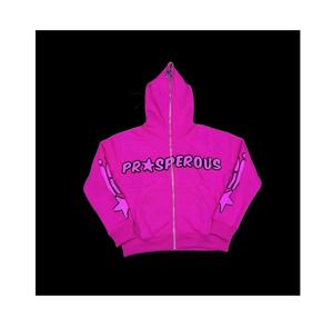 เสื้อฮู้ดสำหรับผู้ชายซักด้วยกรดเฮฟวี่เวทพิมพ์ลายพัฟตามสั่ง - Product Image 1