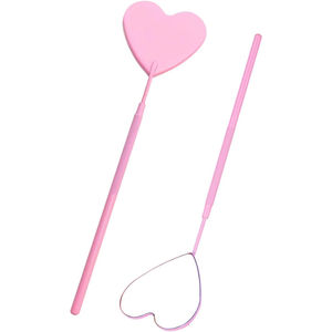 Espejo de pestañas grande de memoria bonita, espejo de maquillaje de pestañas de acero inoxidable para extensión de pestañas herramientas en forma de corazón - Product Image 1