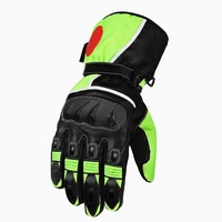 Guantes de Motocicleta de Invierno con Pantalla Táctil de Cuero de Primera Calidad, Protección de Nudillos, Dedos Completos, Impermeables, Unisex, para Carreras y Aventuras