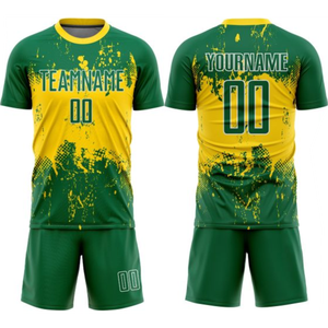 Nouveau style de maillot de football unisexe personnalisé par sublimation, ensemble uniforme, 100% polyester extensible et antibactérien, manches courtes - Product Image 1