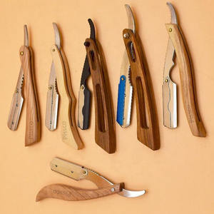 Couteau de rasage pliant en acier inoxydable avec lame droite, rasoir de barbier, rasoir droit, 1 pièce - Product Image 4