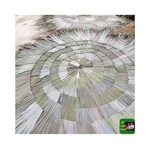 Custom Thatch Beach Umbrellas 250cm Bamboo Raw Materials Raffia Fan/ Best Quality Outdoor Tassels Straw <b>Roofing</b> For Restaurant - Product Image 2