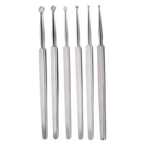 6 Pcs Fox Curettes Dermiques Dermatologie 1mm-6mm ENT Chirurgical Médical I Instruments - Product Image 1