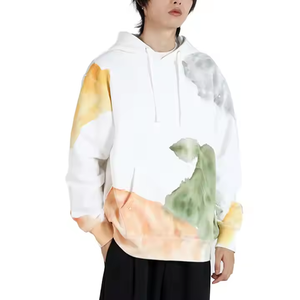 Sweat-shirts à capuche unisexes de qualité supérieure 100 % coton, en molleton/éponge française, coupe classique, séchage rapide, respirants, manches longues, tendance - Product Image 2