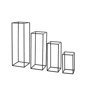 Juego rústico negro de 2 soportes de flores de metal Lo mejor para la decoración de Bodas de alta calidad con tamaños de 4,72x4,72x4,72 pulgadas - Product Image 4